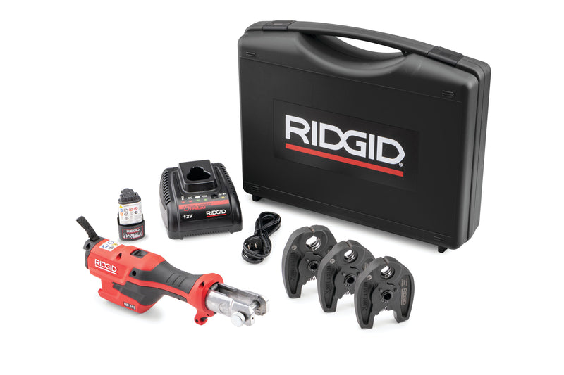 RIDGID 76978 RP 115 micro-Press Tool Kit (Tool, Case, 12V 2.5Ah Battery, 230V Fast-Charger and U16-20-2
