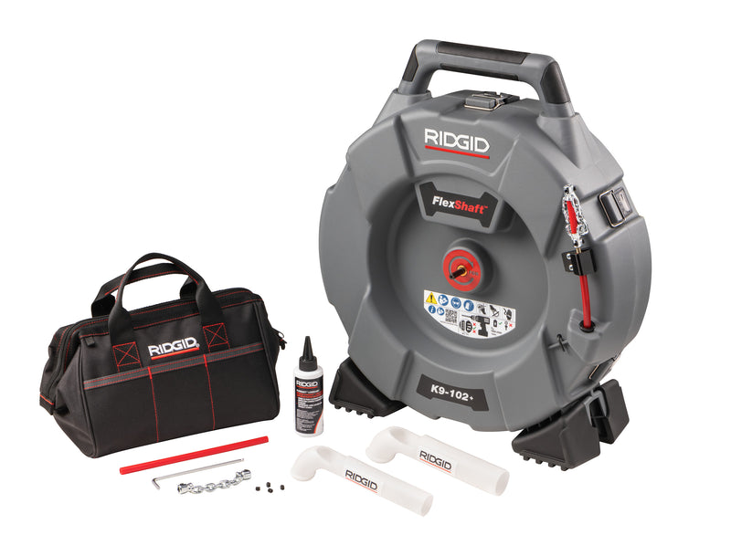 RIDGID 76193 FlexShaft™, K9-102+ for 1 1/4-2" (32 - 50 mm) Pipes; Includes: 50' (15,2 m) 1/4" (6 mm) ca