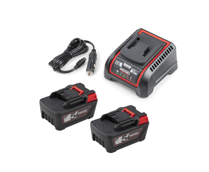 RIDGID 45433 2 BAT/1 Chrgr Eu 5.0 Set Of