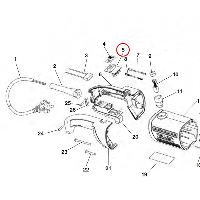 RIDGID 45608 FOR/REV Switch